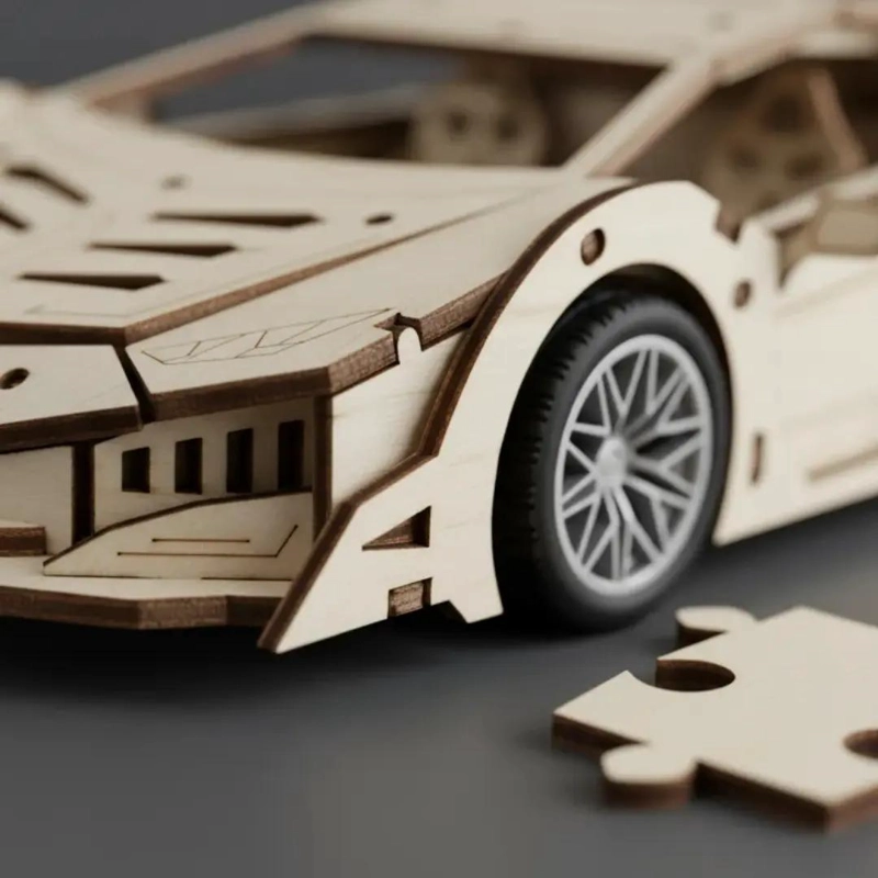 PUZZLE 3D ARMABLE DE MADERA VEHICULO DIDACTICO PARA NIÑOS - 5