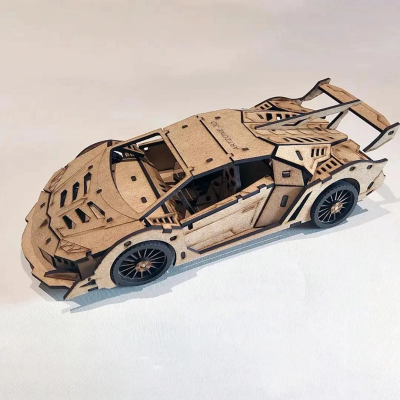 PUZZLE 3D ARMABLE DE MADERA VEHICULO DIDACTICO PARA NIÑOS - 6