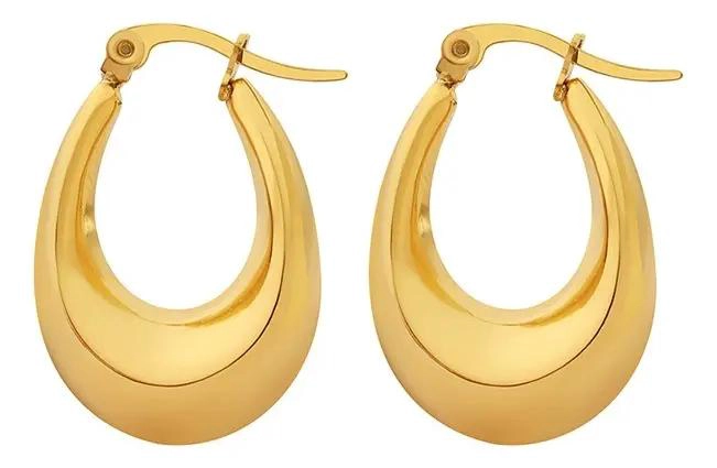 AROS BAÑADOS EN ORO AMARILLO 18K DISEÑO EXCLUSIVO - 1