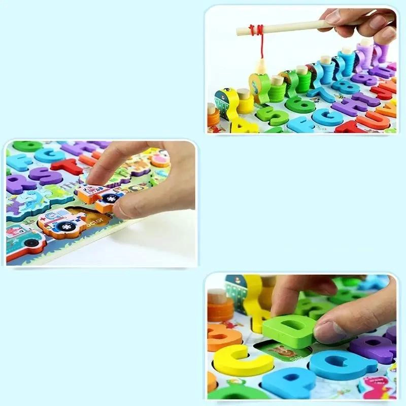 JUGUETE EDUCATIVO DE MADERA 7 EN 1 PARA NIÑOS - 4
