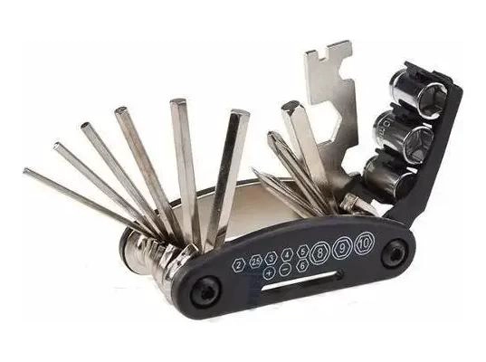 MULTIHERRAMIENTA COMPACTA PARA BICICLETA CON LLAVES Y DESTORNILLADORES - 1