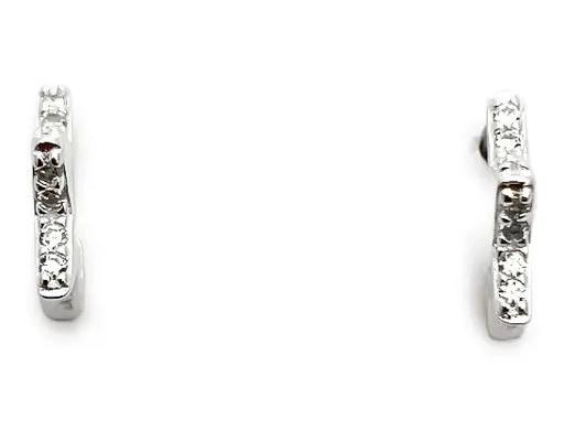 AROS DE PLATA FINA 925 CON ESTRELLA DE CIRCON - 3