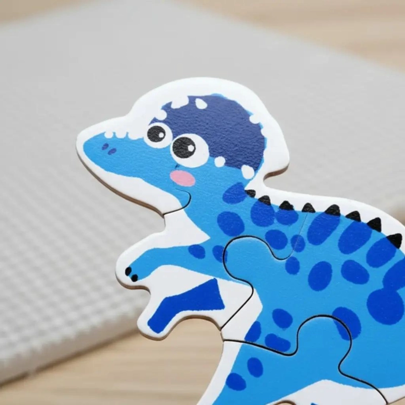 PUZZLE DIDACTICO DE MADERA PARA NIÑOS CON ANIMALES COLORIDOS - 1