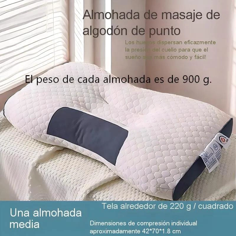 ALMOHADA ERGONOMICA ANTIBACTERIANA PARA EL CUELLO 68X42CM - 2