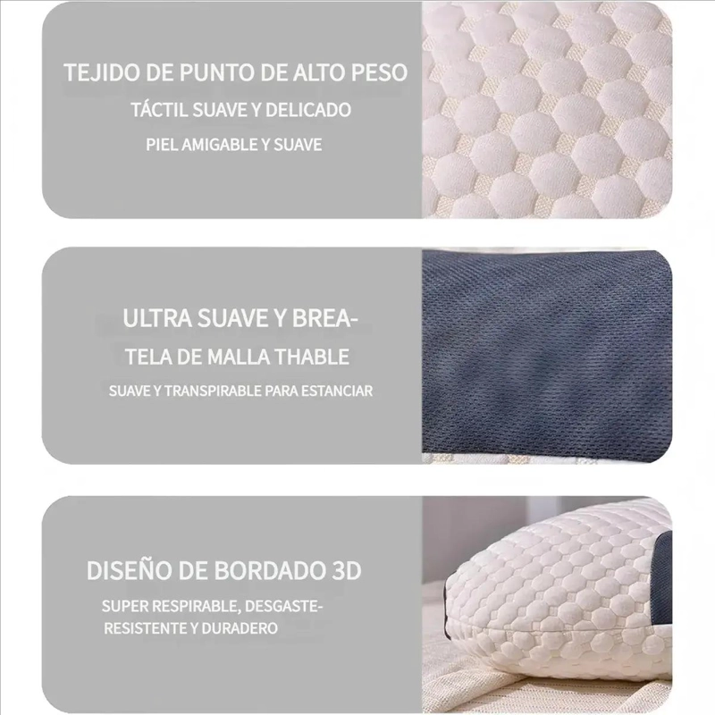 ALMOHADA ERGONOMICA ANTIBACTERIANA PARA EL CUELLO 68X42CM - 8