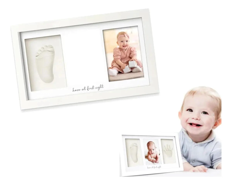 KIT DE MARCO PARA FOTOS Y HUELLAS DE BEBE  EN ARCILLA SEGURA - 8