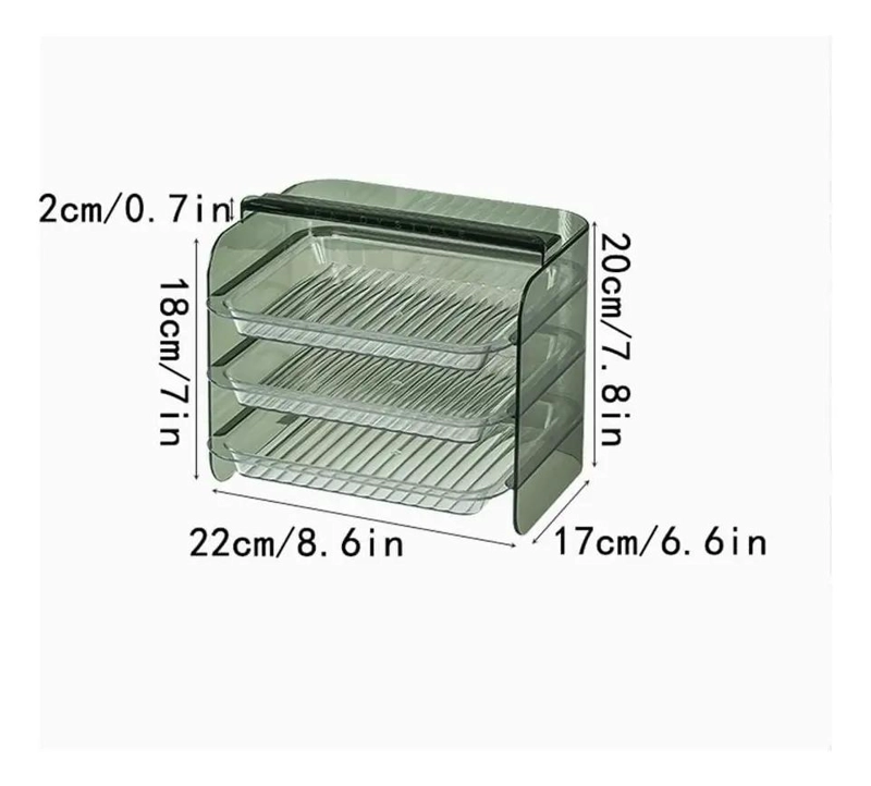 ESTANTE DE COCINA MULTIFUNCIONAL DE TRES NIVELES - 3