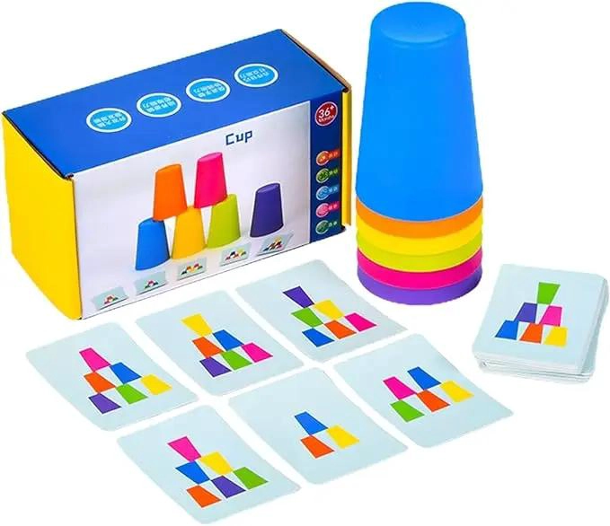 JUEGO DE EXPRESIONES FACIALES Y VASOS APILABLES PARA NIÑOS - 3