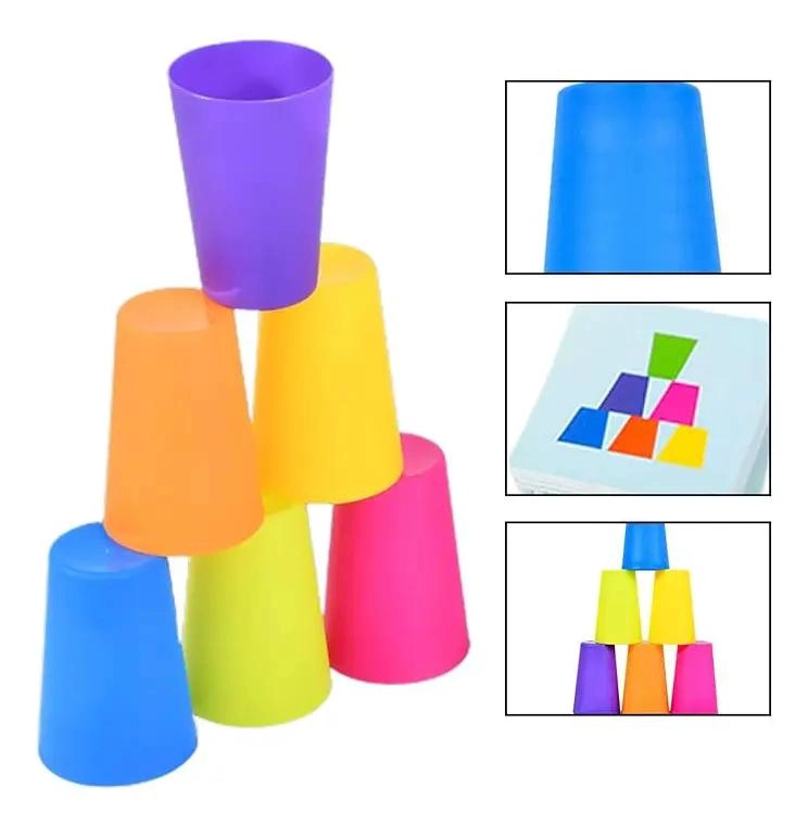 JUEGO DE EXPRESIONES FACIALES Y VASOS APILABLES PARA NIÑOS - 5