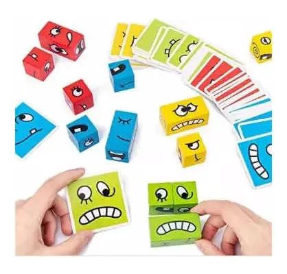 JUEGO DE EXPRESIONES FACIALES Y VASOS APILABLES PARA NIÑOS - 7