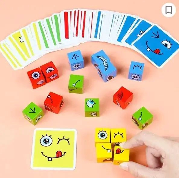 JUEGO DE EXPRESIONES FACIALES Y VASOS APILABLES PARA NIÑOS - 8