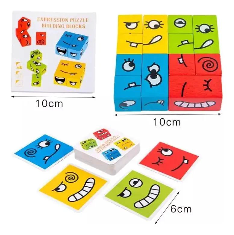 JUEGO DE EXPRESIONES FACIALES Y VASOS APILABLES PARA NIÑOS - 9