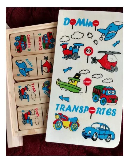 JUEGO DE DOMINO INFANTIL DE MADERA CON PIEZAS GRANDES - 2