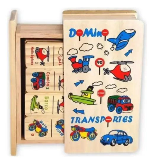 JUEGO DE DOMINO INFANTIL DE MADERA CON PIEZAS GRANDES - 3