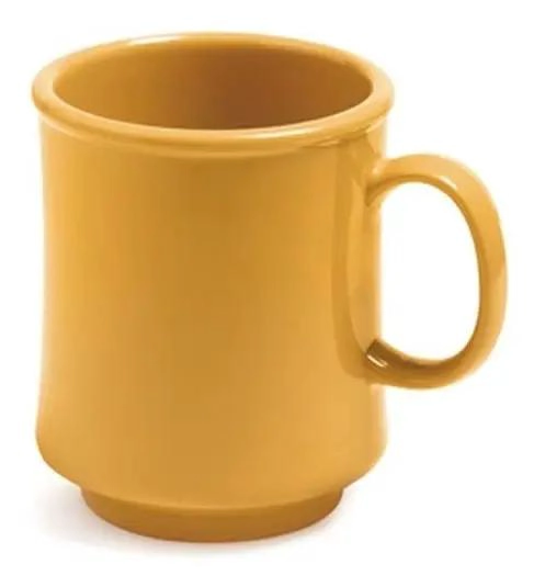 TAZA DE CERAMICA 8 OZ COLOR AMARILLO CON DISEÑO TROPICAL - 1