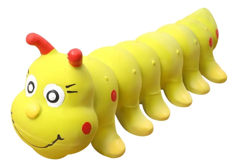 JUGUETE ORUGA MORDEDOR ESTIMULANTE PARA PERROS AMARILLO - 3