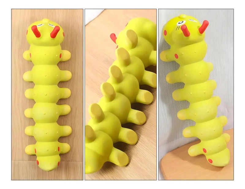 JUGUETE ORUGA MORDEDOR ESTIMULANTE PARA PERROS AMARILLO - 4
