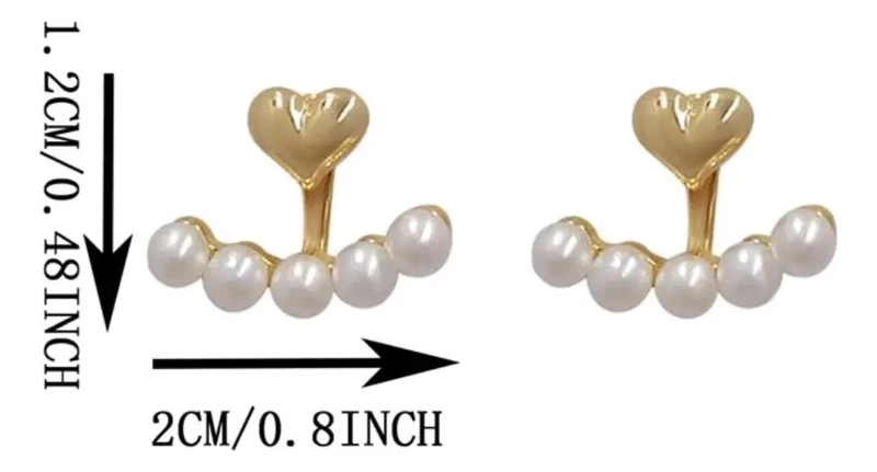 AROS ABANICO CON PERLAS EN BAÑO DE ORO 18K - 5