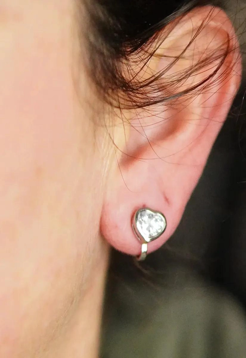 AROS EARCUFF CORAZON SIN PERFORACION DISEÑO MODERNO - 3