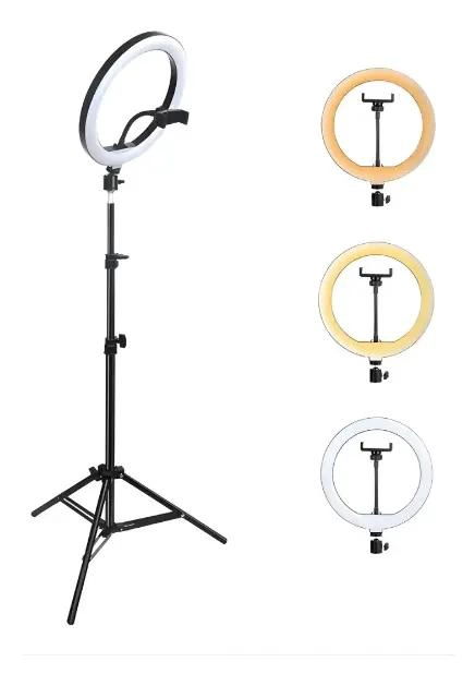 ARO DE LUZ LED CON TRIPODE AJUSTABLE PARA FOTOGRAFIA - 1