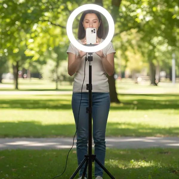 ARO DE LUZ LED CON TRIPODE AJUSTABLE PARA FOTOGRAFIA - 4