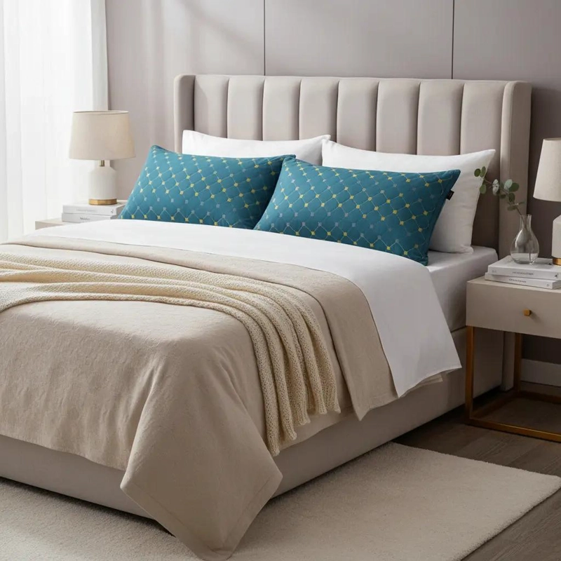 PACK DE 2 ALMOHADAS RECTANGULARES 70X50X30 CM ULTRA SUAVES Y ACOLCHADAS - 1