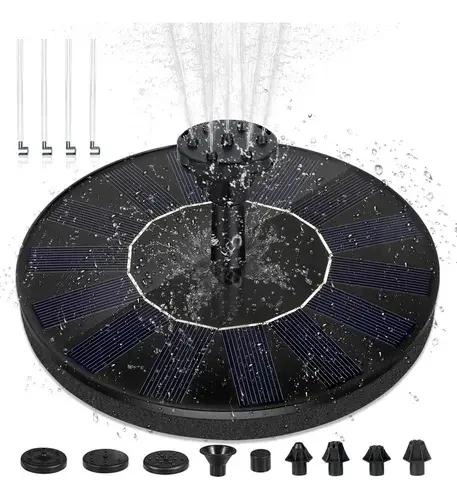 FUENTE FLOTANTE SOLAR PARA PISCINAS Y JARDINES CON 4 BOQUILLAS - 8