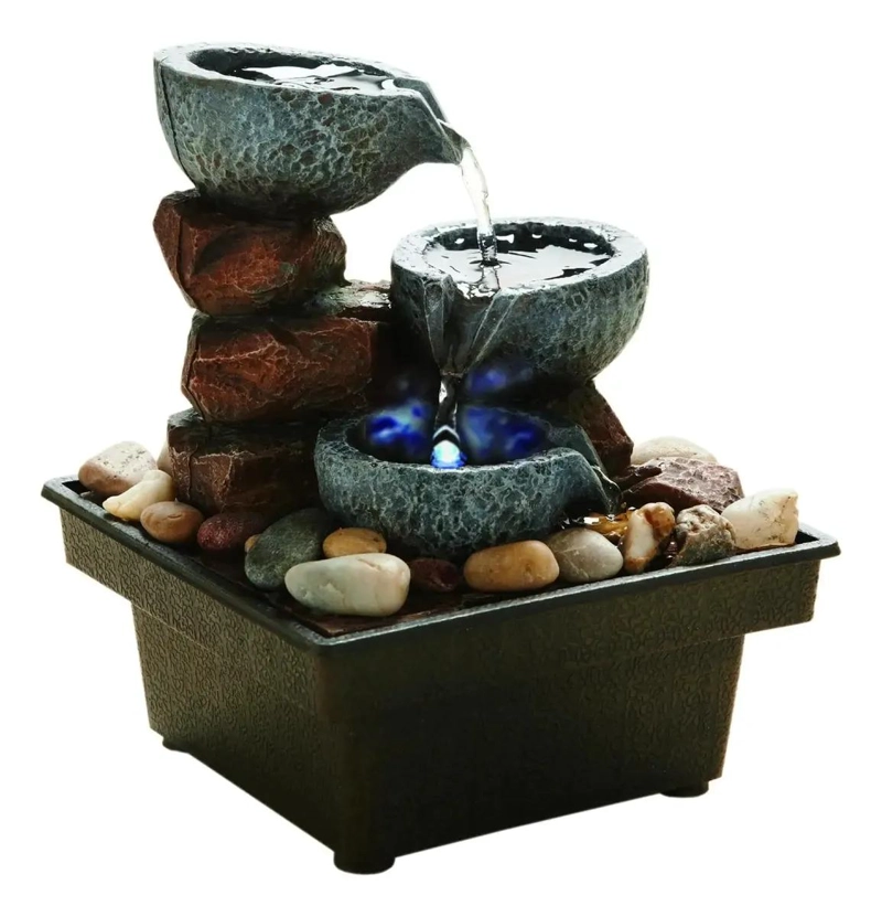 FUENTE DE AGUA DECORATIVA MULTICOLOR 18,5 CM PARA INTERIORES - 4