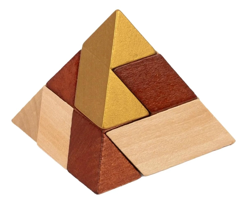 ROMPECABEZAS TRIDIMENSIONAL PIRAMIDE DE GUIZA EN MADERA - 1