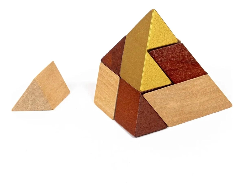 ROMPECABEZAS TRIDIMENSIONAL PIRAMIDE DE GUIZA EN MADERA - 2