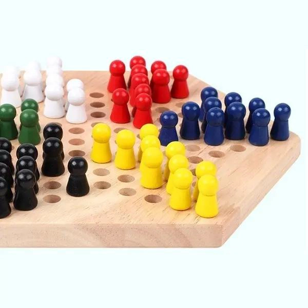 JUEGO DE DAMAS CHINAS DE MADERA PARA NIÑOS Y ADULTOS - 3