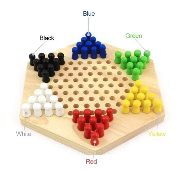 JUEGO DE DAMAS CHINAS DE MADERA PARA NIÑOS Y ADULTOS - 4