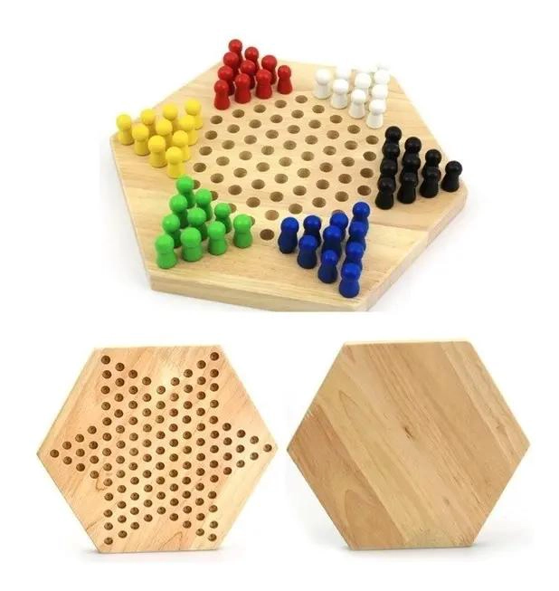 JUEGO DE DAMAS CHINAS DE MADERA PARA NIÑOS Y ADULTOS - 7