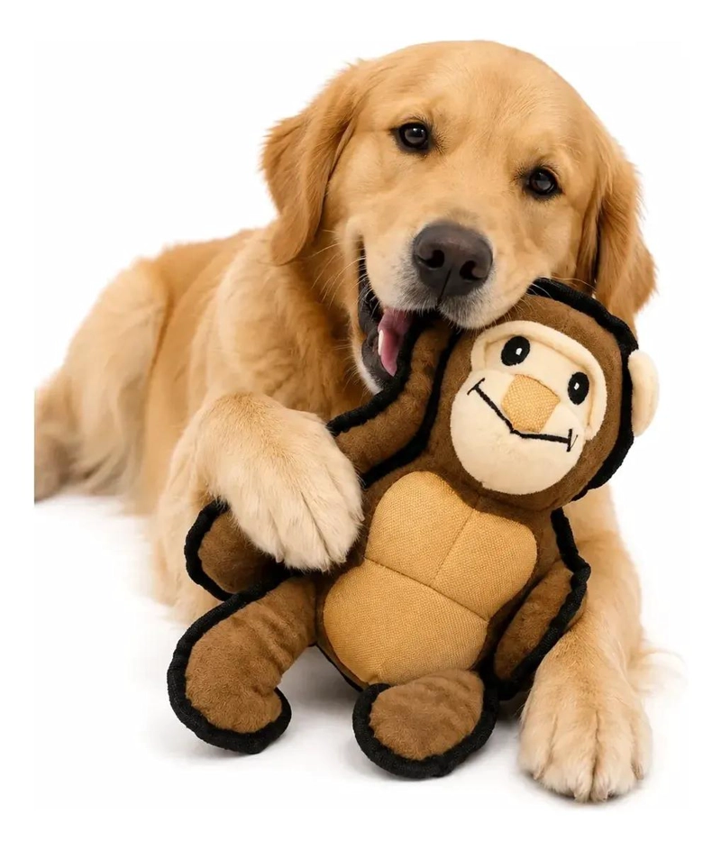 PELUCHE LOBO RESISTENTE PARA PERROS CON SONIDO - 1