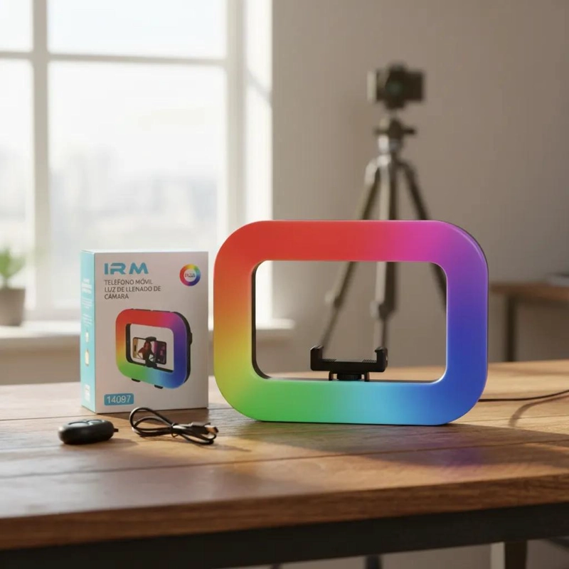 PANEL DE LUZ LED RGB PORTATIL DE 29 CM PARA FOTOGRAFIA Y STREAMING - 5