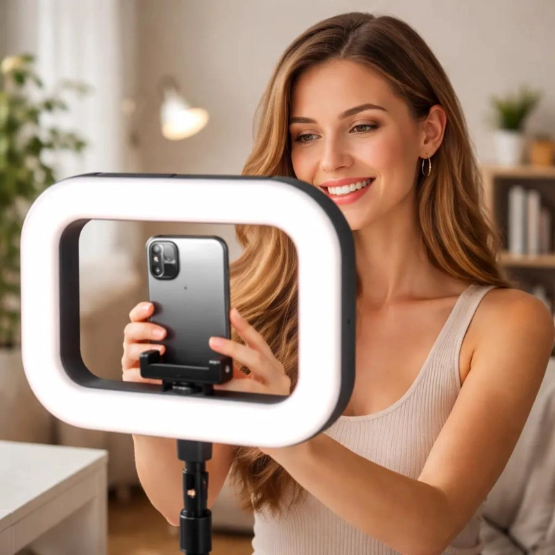 PANEL DE LUZ LED RGB PORTATIL DE 29 CM PARA FOTOGRAFIA Y STREAMING - 6