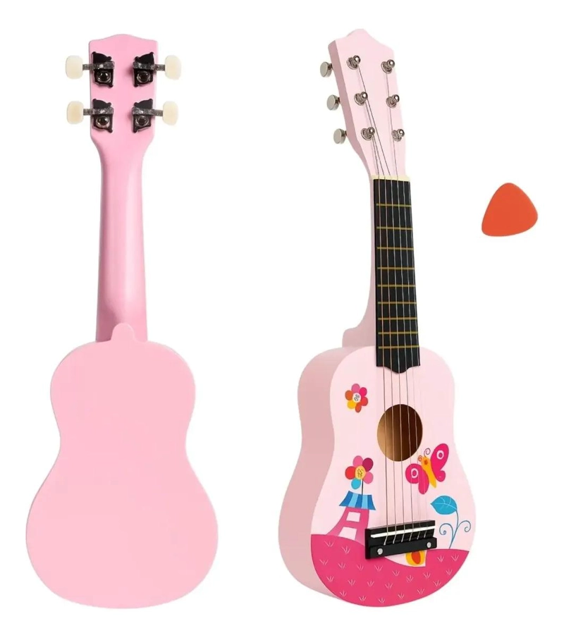 GUITARRA DIDACTICA DE MADERA PARA NIÑOS CON SONIDO CLARO - 2