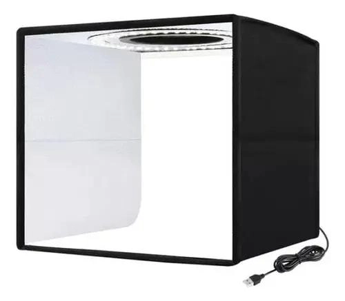 MINI ESTUDIO FOTOGRAFICO PORTATIL CON LUZ LED Y FONDOS - 2