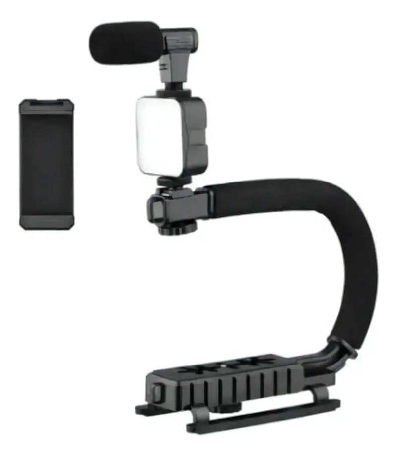 ESTABILIZADOR DE CAMARA Y TELE FONO CON ILUMINACION Y MICROFONO - 3
