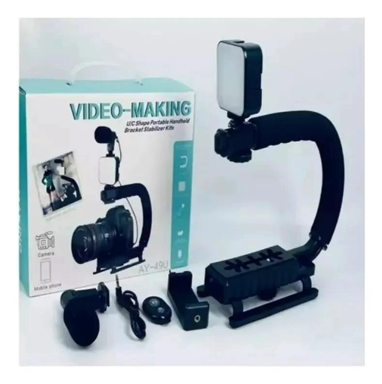 ESTABILIZADOR DE CAMARA Y TELE FONO CON ILUMINACION Y MICROFONO - 4