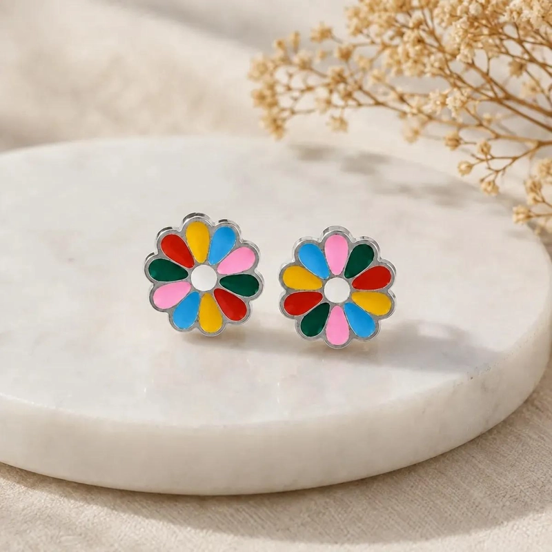 AROS HIPOALERGE NICOS DISEÑO FLORAL PARA USO DIARIO - 1