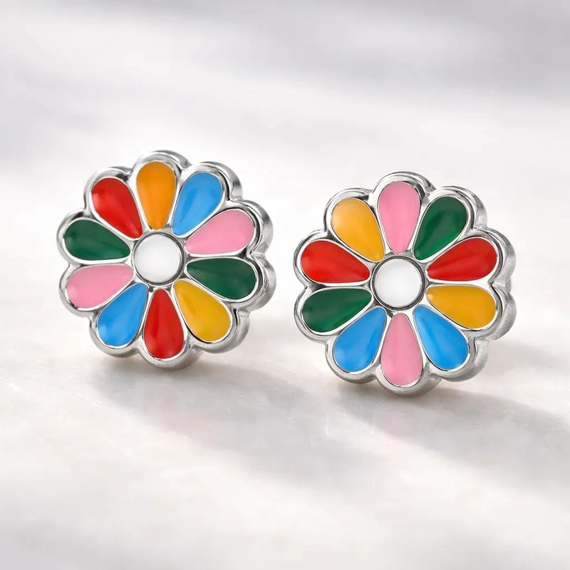 AROS HIPOALERGE NICOS DISEÑO FLORAL PARA USO DIARIO - 2