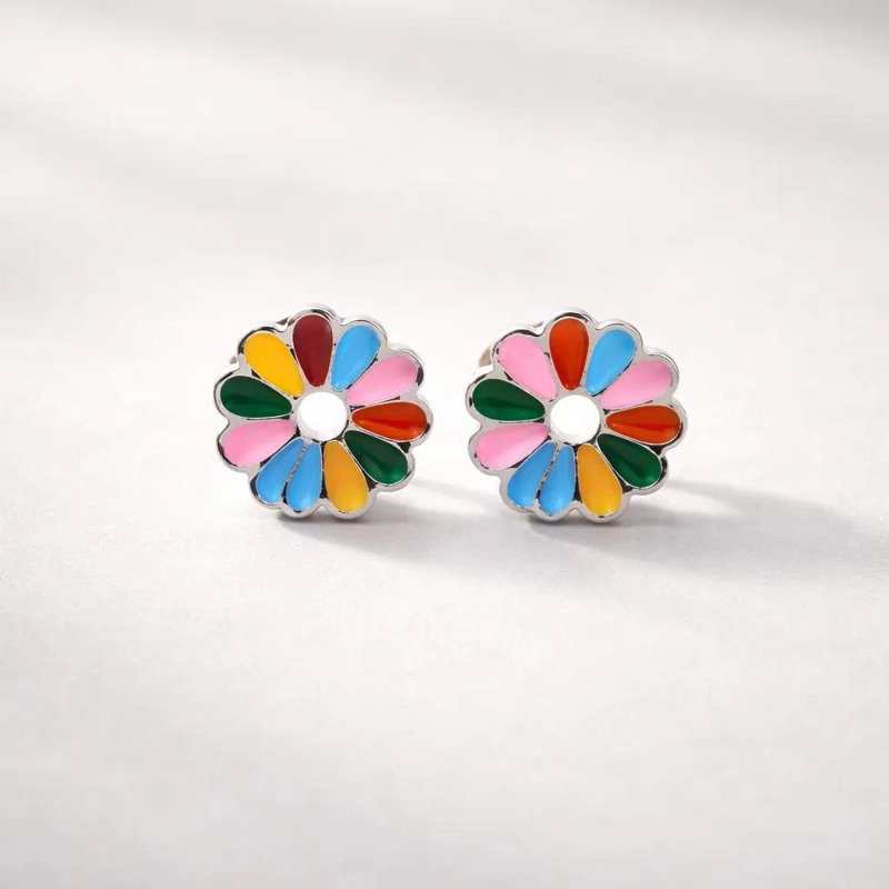 AROS HIPOALERGE NICOS DISEÑO FLORAL PARA USO DIARIO - 3
