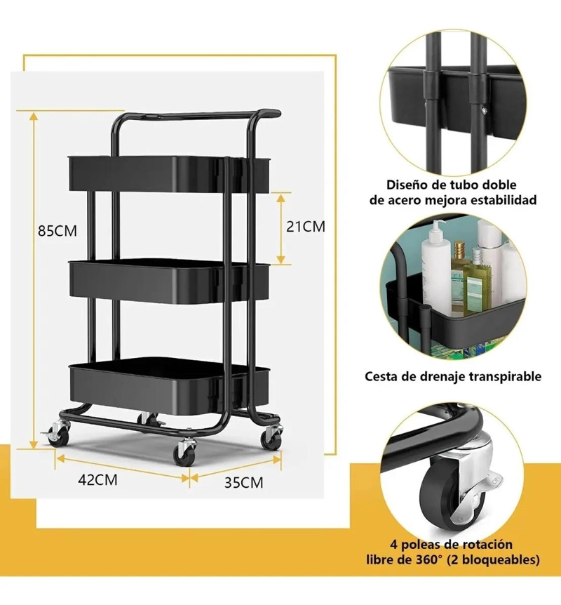 ORGANIZADOR DE ALMACENAMIENTO VERTICAL CON 3 NIVELES - 7