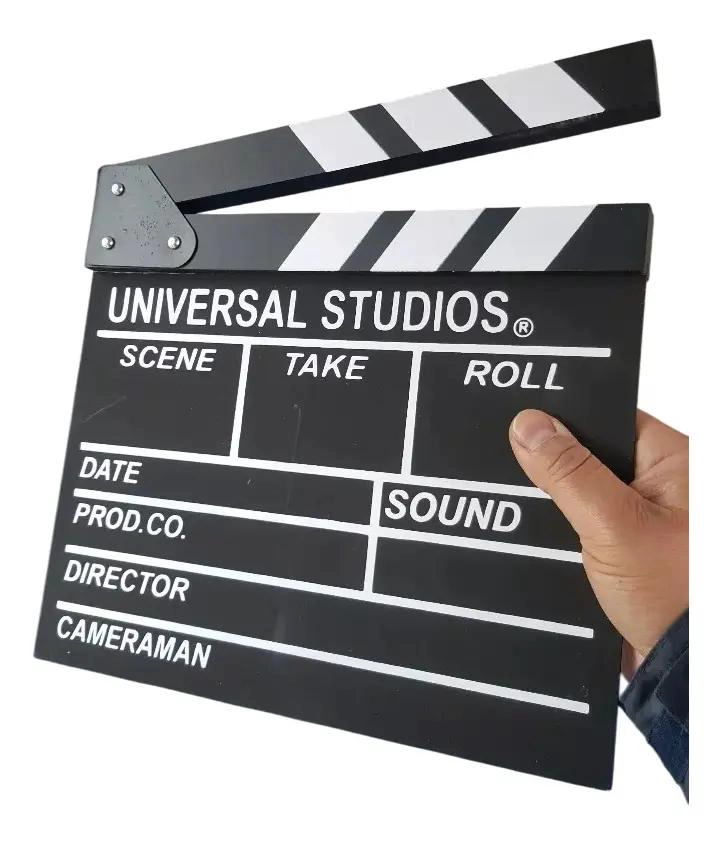 CLAQUETA DE CINE DE MADERA PARA RODAJES Y DECORACION - 3