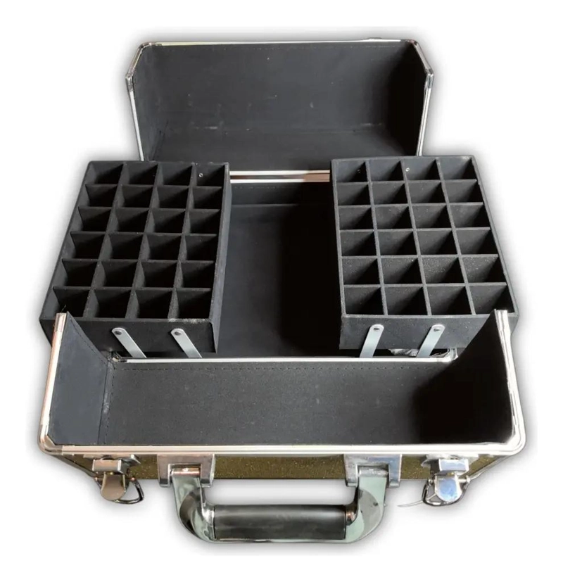 MALETIN DE ALUMINIO PARA COSME TICOS CON COMPARTIMIENTOS - 2
