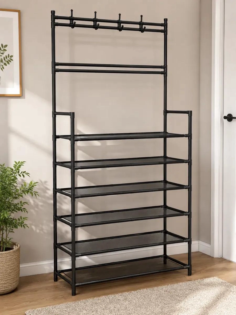 RACK MULTIFUNCIONAL DOBLE PARA ORGANIZAR ROPA Y ZAPATOS - 2
