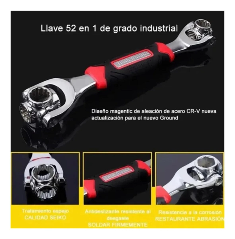 LLAVE MULTIFUNCIONAL 48 EN 1 CON DISEÑO ERGONOMICO Y ROTACION - 4