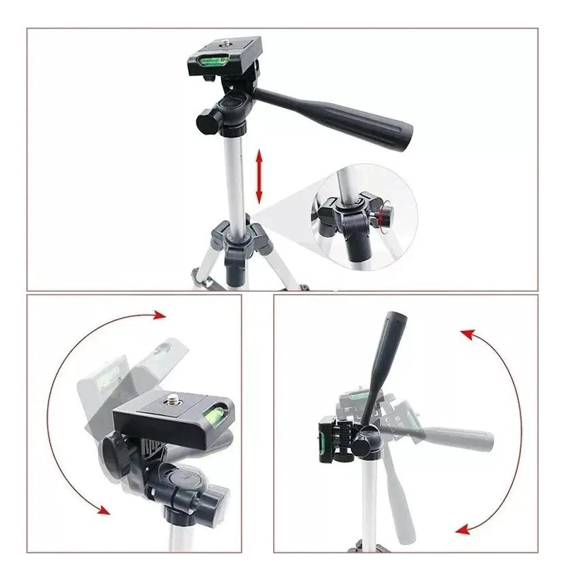 TRIPODE EXTENSIBLE DE ALUMINIO CON LUZ LED - 5