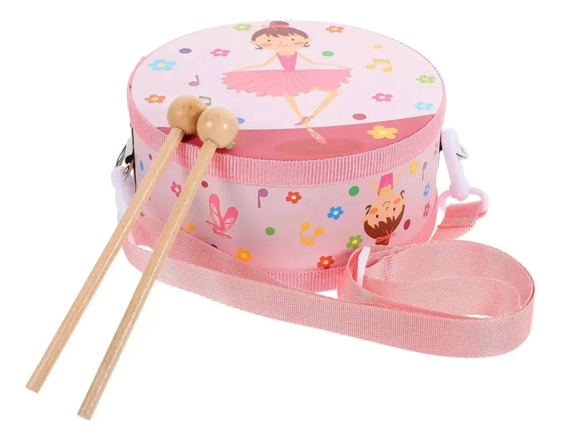 TAMBOR MUSICAL DE MADERA PARA NIÑOS IDEAL PARA JUGAR - 5